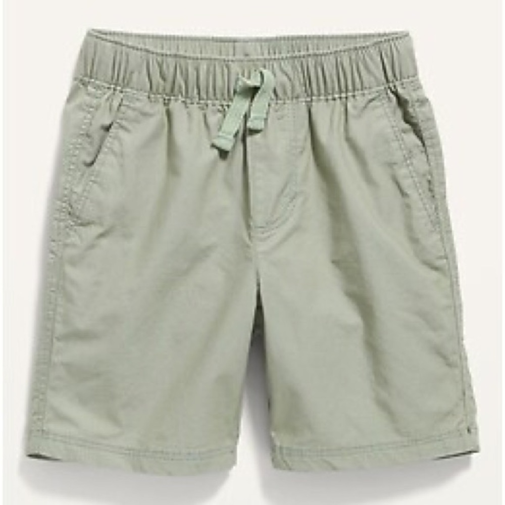 Boys Cotton Green Khaki Shorts